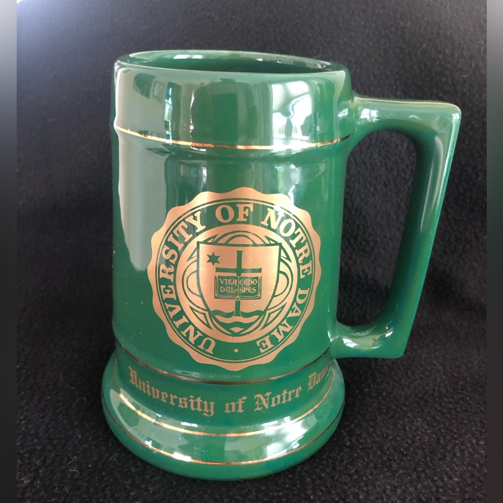 Vintage University of Notre Dame Ceramic Tankard